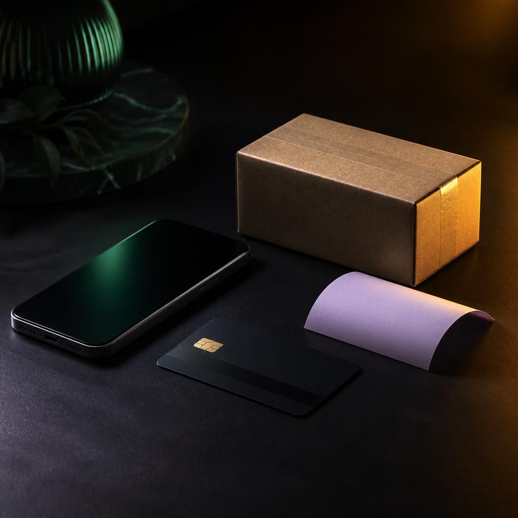 Phone, payment card, parcel, and receipt in a unified selling workflow